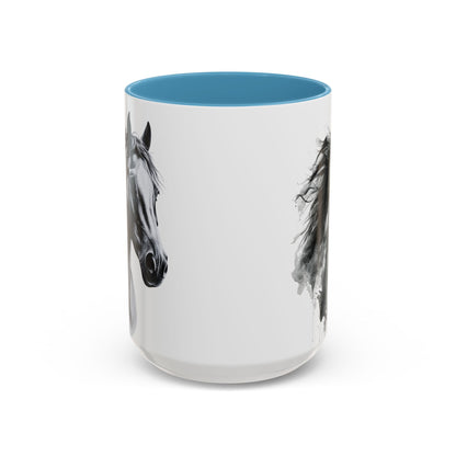 Black Horse Coffee Mug Western Cowboy Horse Art Cup