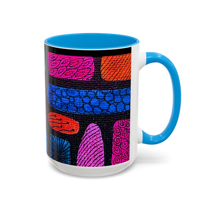 Colorful Abstract Pattern Mug | Vibrant Geometric Shapes Ceramic Mug
