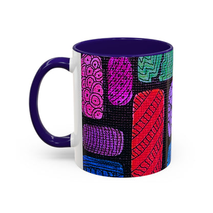 Colorful Abstract Pattern Mug | Vibrant Geometric Shapes Ceramic Mug