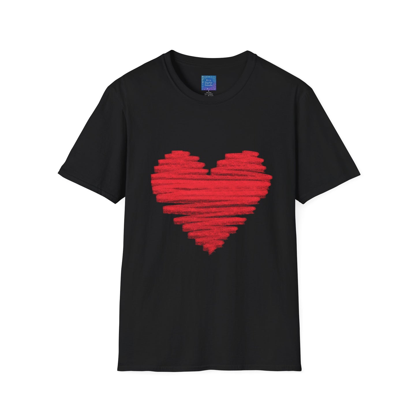 Red Scribble Heart T-Shirt | Hand Drawn Heart, Valentine Top