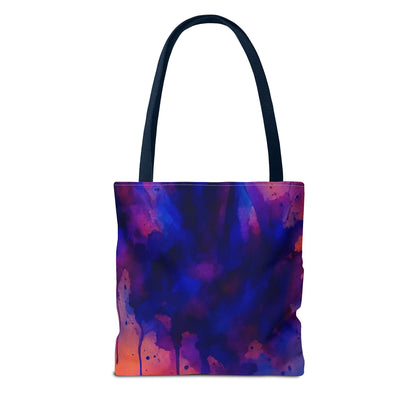 Bold Horse Tote Bag, Vibrant Blue & Purple Wild Spirit Artwork