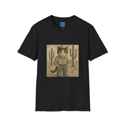 Cowboy Cat Western Graphic T-Shirt, Vintage Country Style Tee