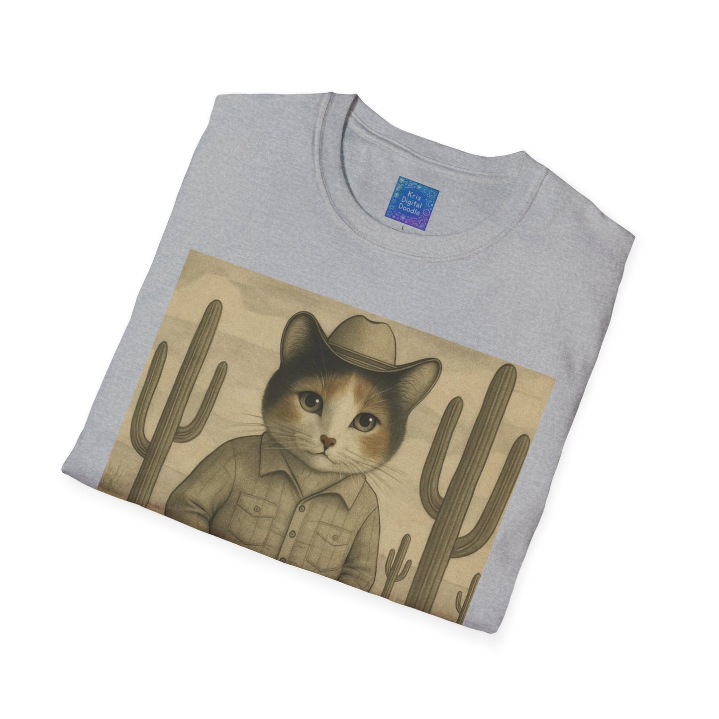 Cowboy Cat Western Graphic T-Shirt, Vintage Country Style Tee