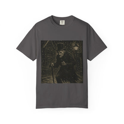 Gothic Scrooge T Shirt Dark Christmas Carol Shirt Vintage Haunted Dickens Tee Unisex Garment Dyed T shirt