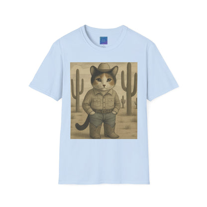 Cowboy Cat Western Graphic T-Shirt, Vintage Country Style Tee