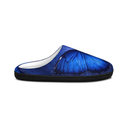 Blue Butterfly Indoor Slippers | Women's Cozy Home Footwear