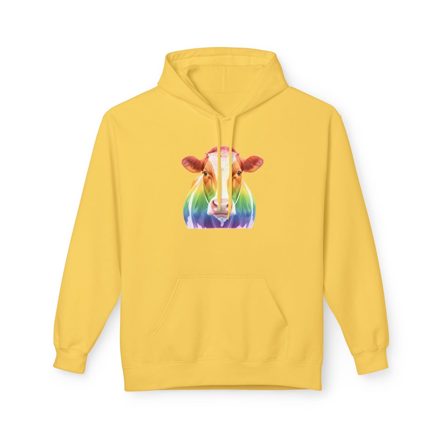 Colorful Rainbow Cow Hoodie Sweatshirt
