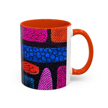 Colorful Abstract Pattern Mug | Vibrant Geometric Shapes Ceramic Mug