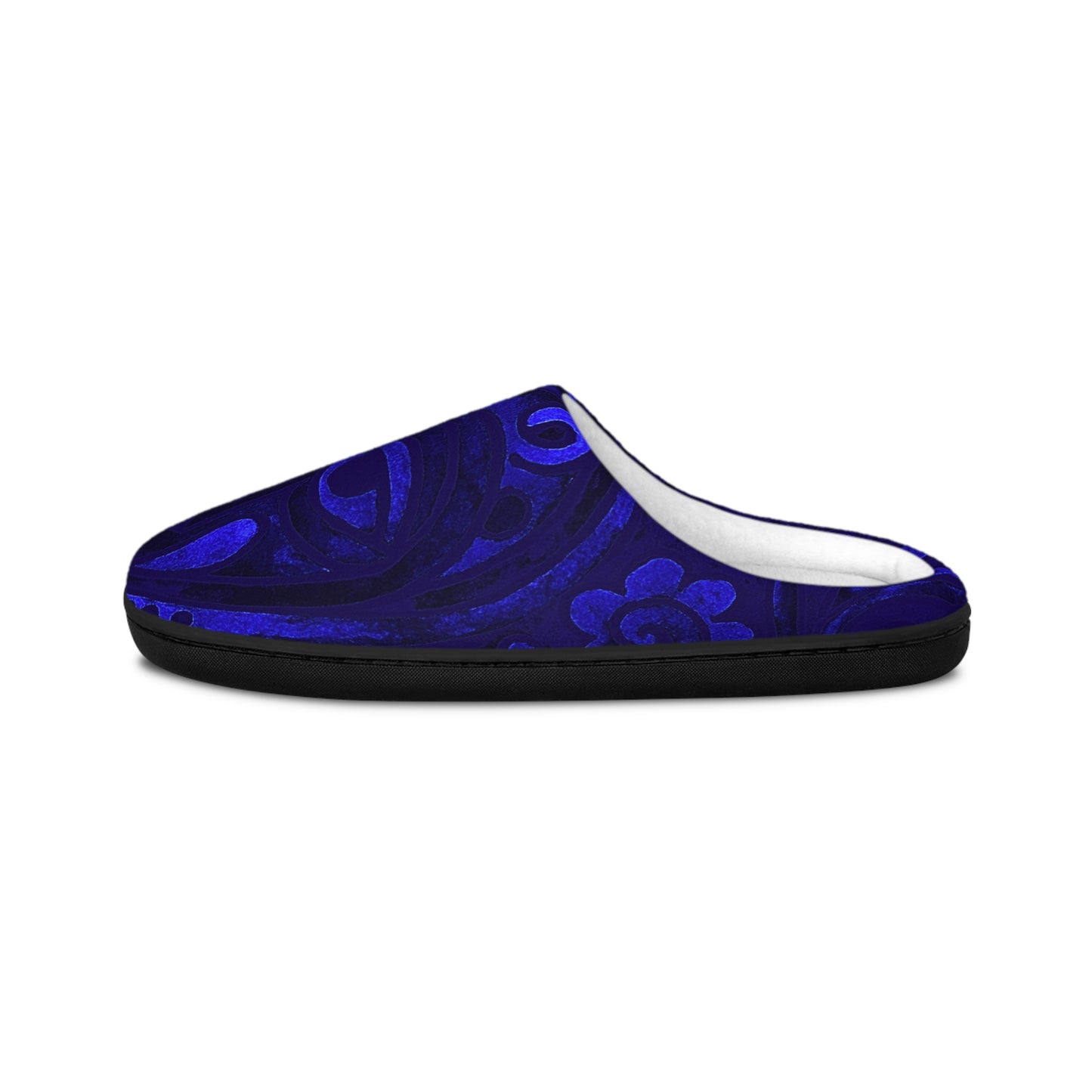 Abstract Blue Swirl Indoor Slippers | Cozy House Shoes