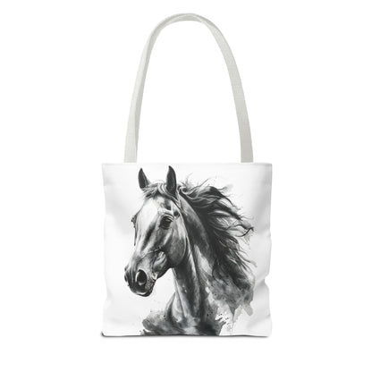 Black Stallion Tote Bag | Artistic Horse Lover Carryall