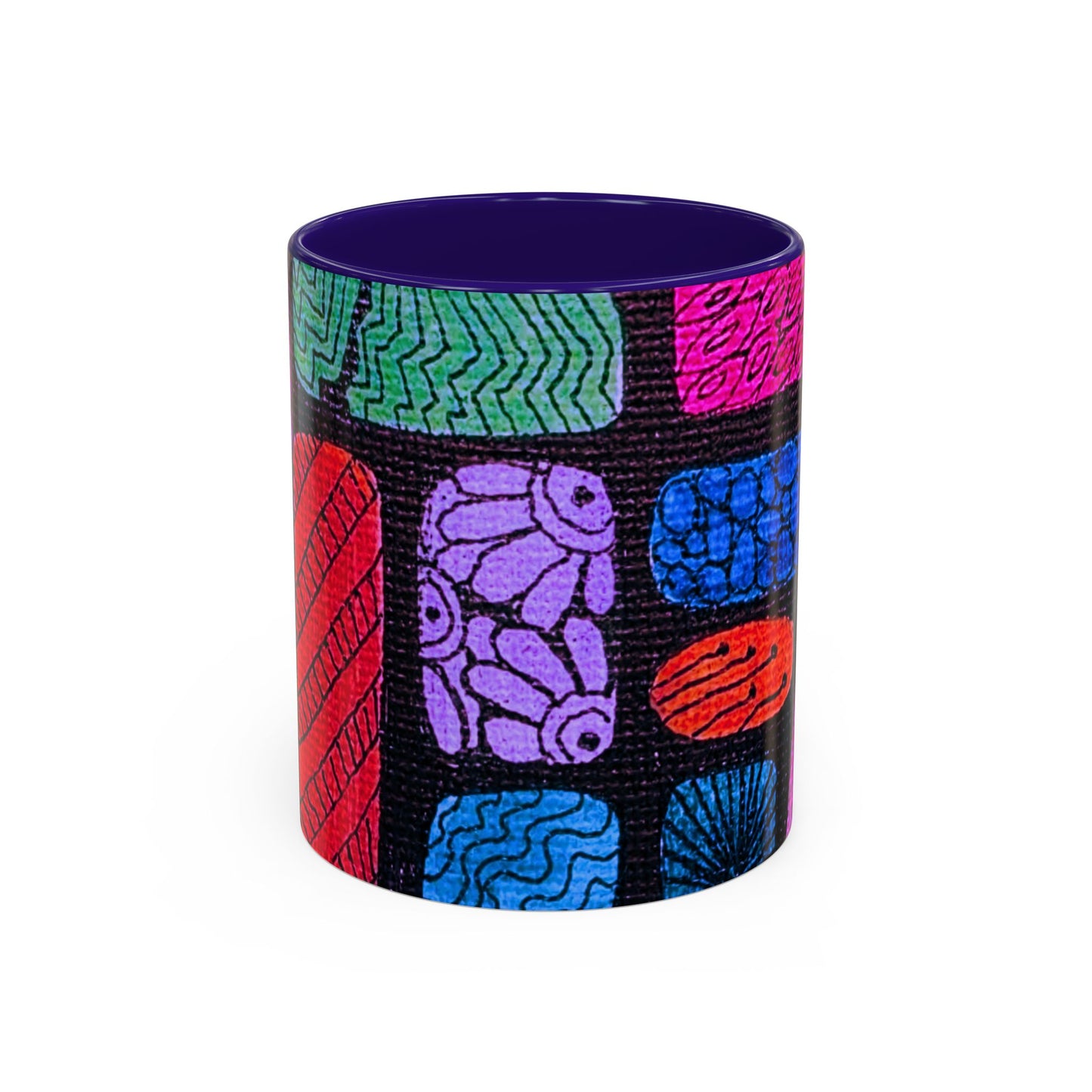 Colorful Abstract Pattern Mug | Vibrant Geometric Shapes Ceramic Mug