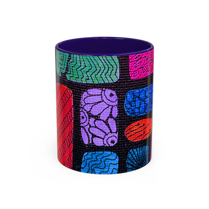 Colorful Abstract Pattern Mug | Vibrant Geometric Shapes Ceramic Mug