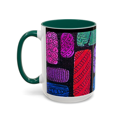 Colorful Abstract Pattern Mug | Vibrant Geometric Shapes Ceramic Mug