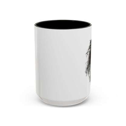 Black Horse Coffee Mug Western Cowboy Horse Art Cup
