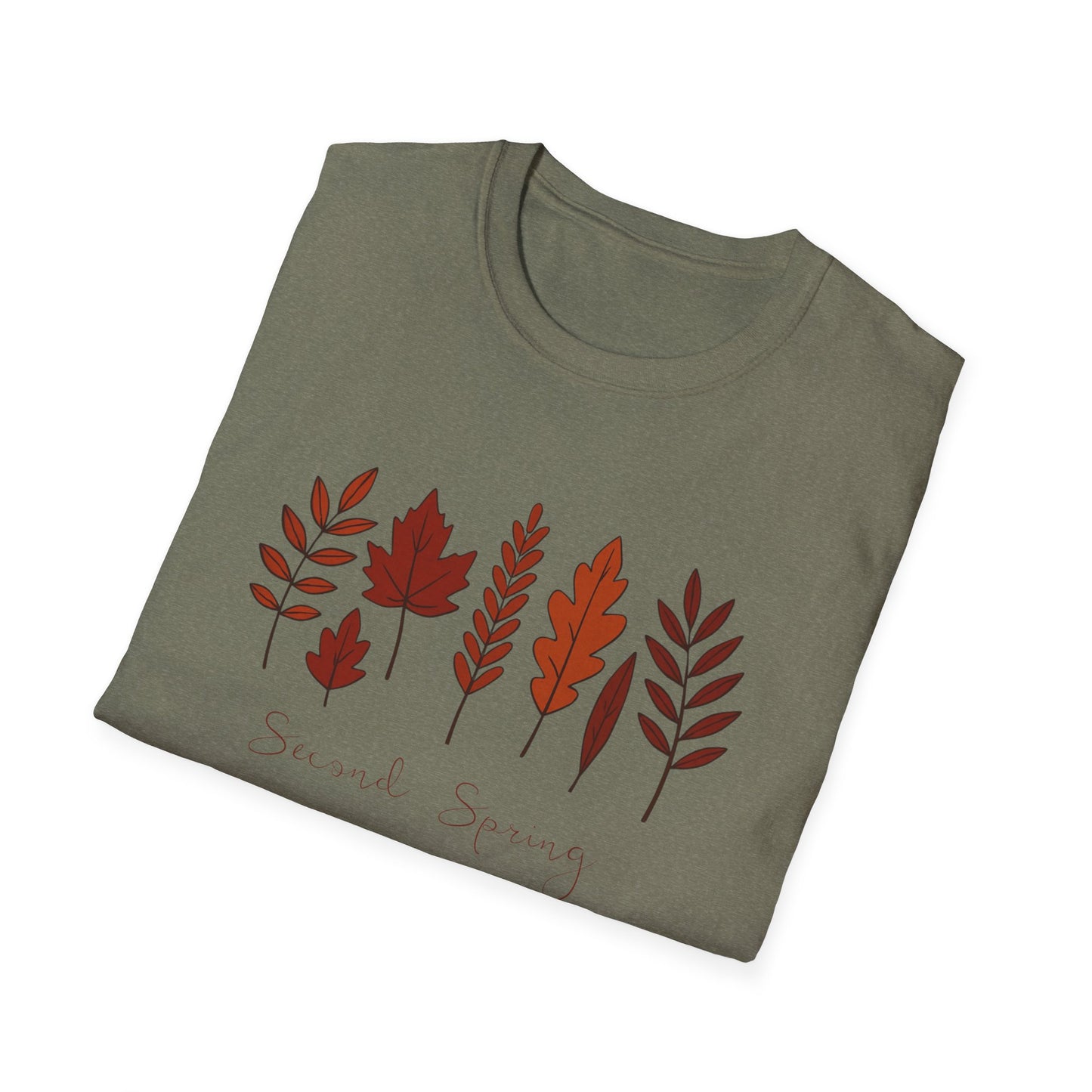 Second Spring Fall Shirt  Autumn Leaves TShirt  Neutral Cozy Thanksgiving Tee  Fall Graphic Tee for Women Unisex  TShirt
