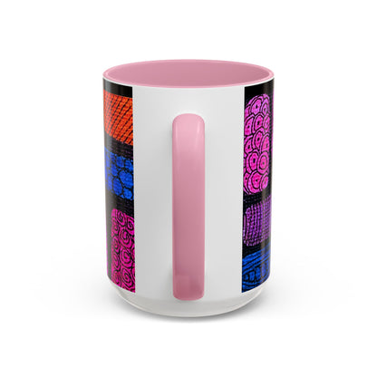 Colorful Abstract Pattern Mug | Vibrant Geometric Shapes Ceramic Mug