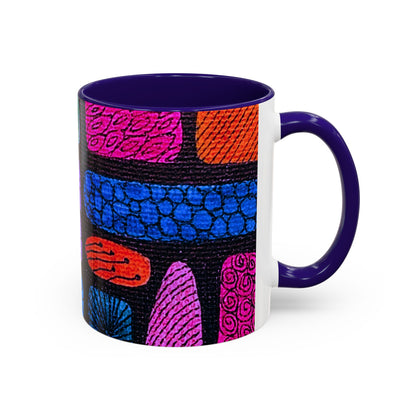 Colorful Abstract Pattern Mug | Vibrant Geometric Shapes Ceramic Mug