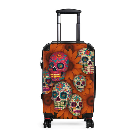 Sugar Skull Floral Luggage Day of the Dead Suitcase for Bold Travel Style Suitcase (Travel Tag sold Separately)