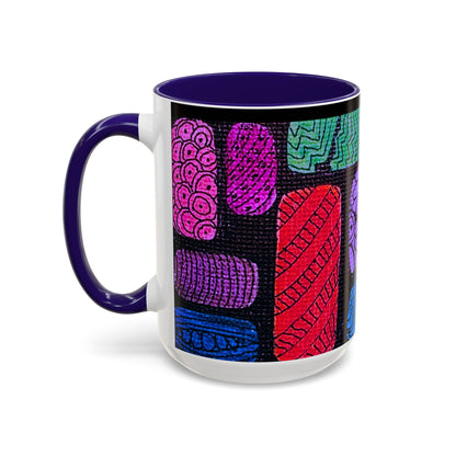 Colorful Abstract Pattern Mug | Vibrant Geometric Shapes Ceramic Mug