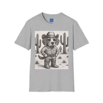 Cowboy Dog T-Shirt, Funny Western Desert Graphic Tee