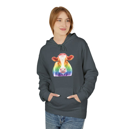Colorful Rainbow Cow Hoodie Sweatshirt