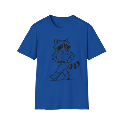 Cowboy Raccoon Graphic Tee Western Country Animal Shirt