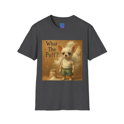 What The Puff? Chihuahua Illustration T-Shirt (Flour Cloud)| Vintage Style Pet Art