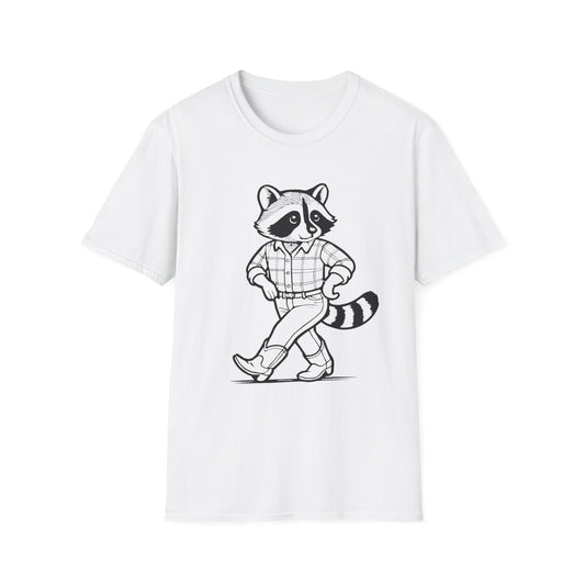 Cowboy Raccoon Graphic Tee Western Country Animal Shirt