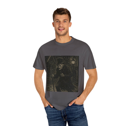 Gothic Scrooge T Shirt Dark Christmas Carol Shirt Vintage Haunted Dickens Tee Unisex Garment Dyed T shirt