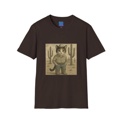 Cowboy Cat Western Graphic T-Shirt, Vintage Country Style Tee