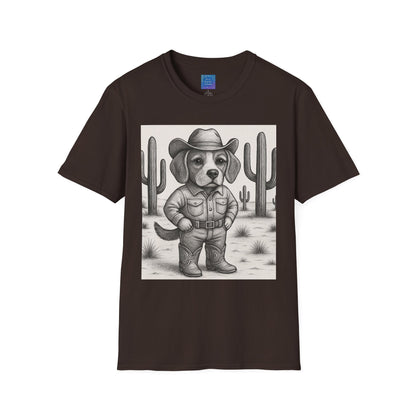Cowboy Dog T-Shirt, Funny Western Desert Graphic Tee