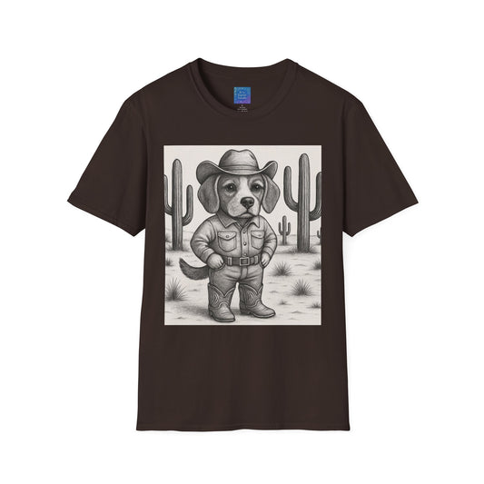 Cowboy Dog T-Shirt, Funny Western Desert Graphic Tee