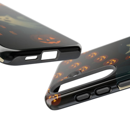 Phone Case, Halloween Haunted House Cat Ghost  iPhone 16, 15, 14, Pixel 8, 6 Samsung Galaxy 25, 24, 23