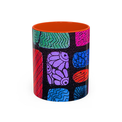 Colorful Abstract Pattern Mug | Vibrant Geometric Shapes Ceramic Mug