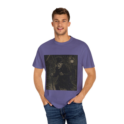 Gothic Scrooge T Shirt Dark Christmas Carol Shirt Vintage Haunted Dickens Tee Unisex Garment Dyed T shirt