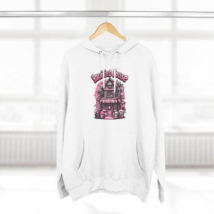 Haunted House Hoodie , Gothic Skull Graphic Halloween Sweatshirt
