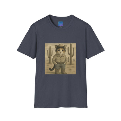 Cowboy Cat Western Graphic T-Shirt, Vintage Country Style Tee