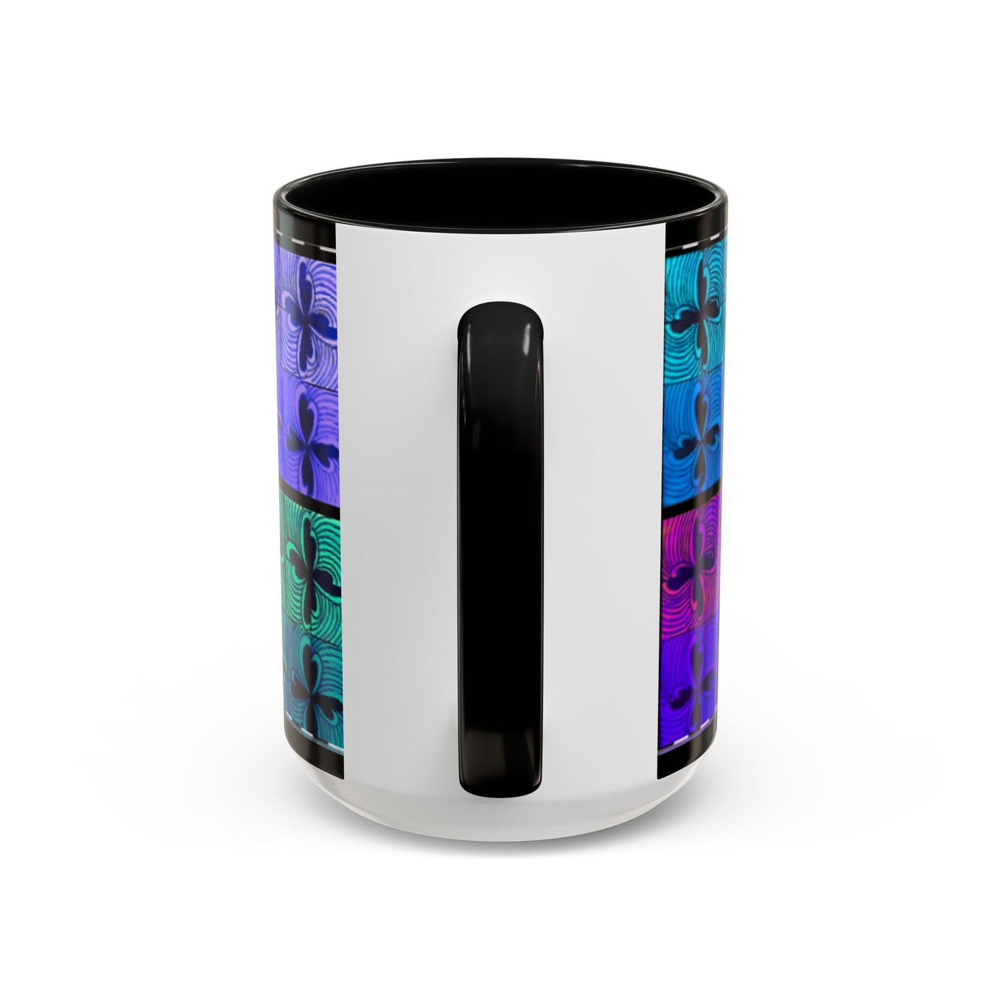 Blue Purple Tile Fleur-de-Lis Mug | Accent Coffee Mug