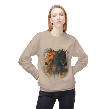 Poetry in Motion Equestrian Horse Sweatshirt Watercolor