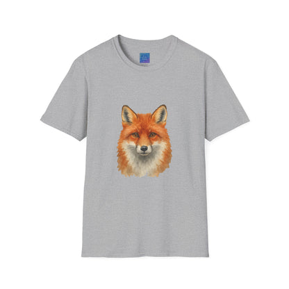 Red Fox Face T-Shirt | Watercolor Fox Portrait