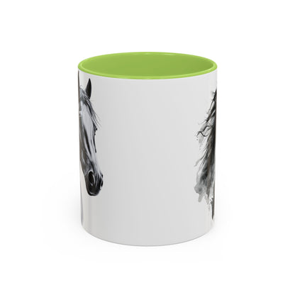Black Horse Coffee Mug Western Cowboy Horse Art Cup