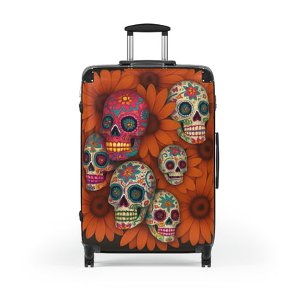 Sugar Skull Floral Luggage Day of the Dead Suitcase for Bold Travel Style Suitcase (Travel Tag sold Separately)