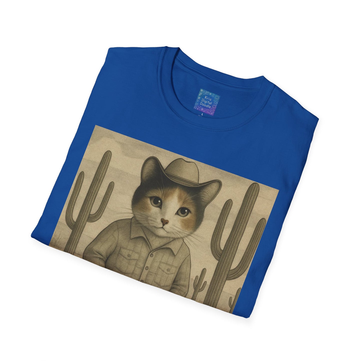 Cowboy Cat Western Graphic T-Shirt, Vintage Country Style Tee