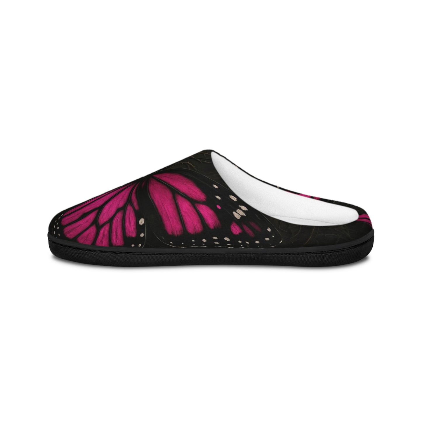 Pink Gothic Monarch Butterfly Slippers