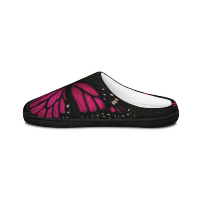 Pink Gothic Monarch Butterfly Slippers