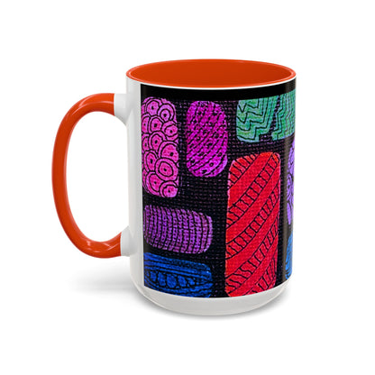 Colorful Abstract Pattern Mug | Vibrant Geometric Shapes Ceramic Mug