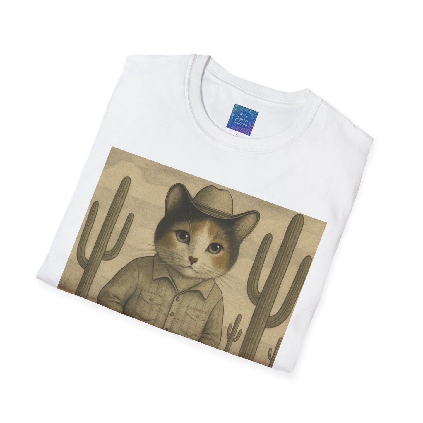 Cowboy Cat Western Graphic T-Shirt, Vintage Country Style Tee