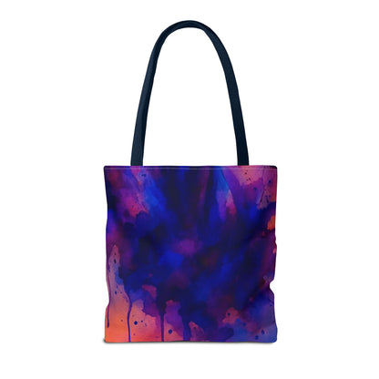Bold Horse Tote Bag, Vibrant Blue & Purple Wild Spirit Artwork
