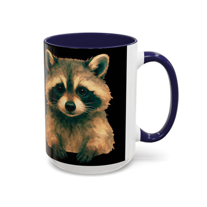 Watercolor Raccoon Mug | Accent Coffee Mug 11oz 15oz