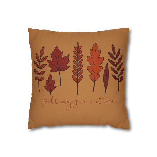 Falling for Autumn Leaves Pillow Cozy Fall Decorative Throw Cushion for Home Décor